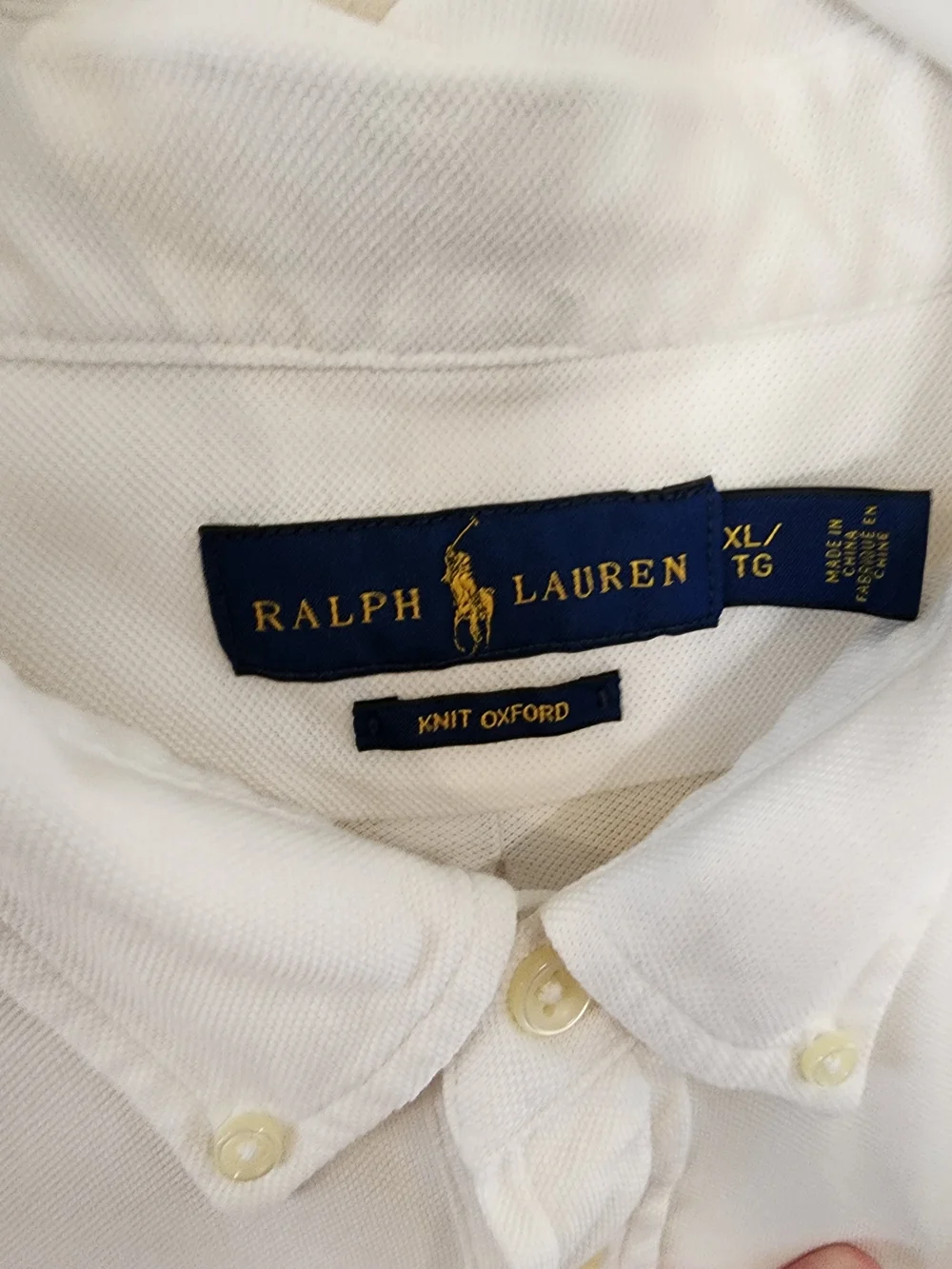 Ralph Lauren White Anchor-Embroidered Cotton Polo Shirt